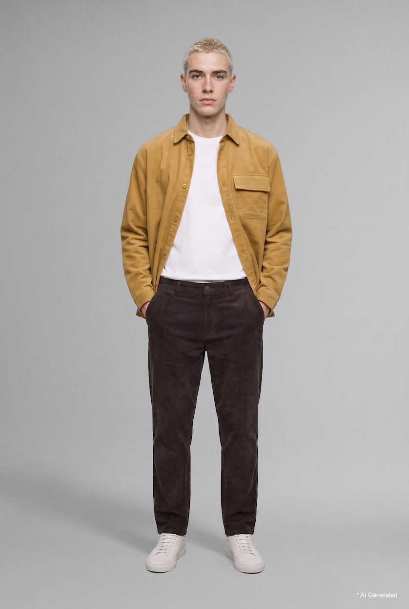 Erkek Kahve Baggy Fit Pantolon