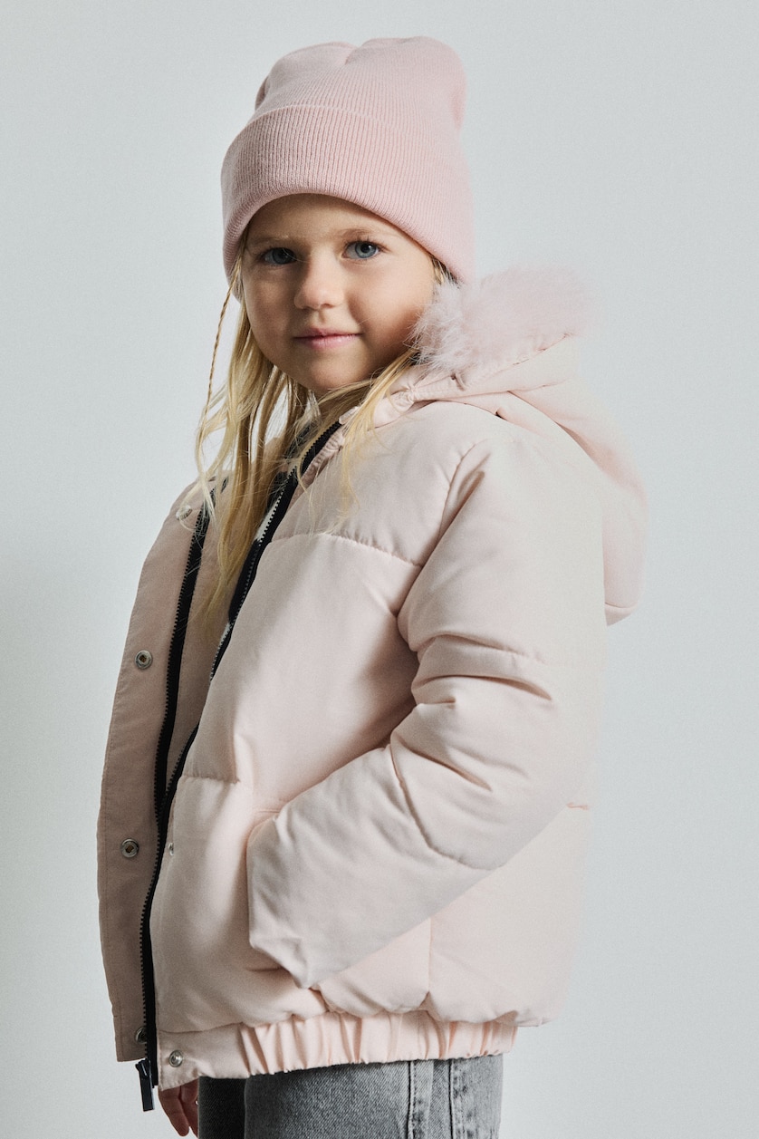 BÉBÉ FILLE Rose Clair Manteau à capuche pour bébé fille