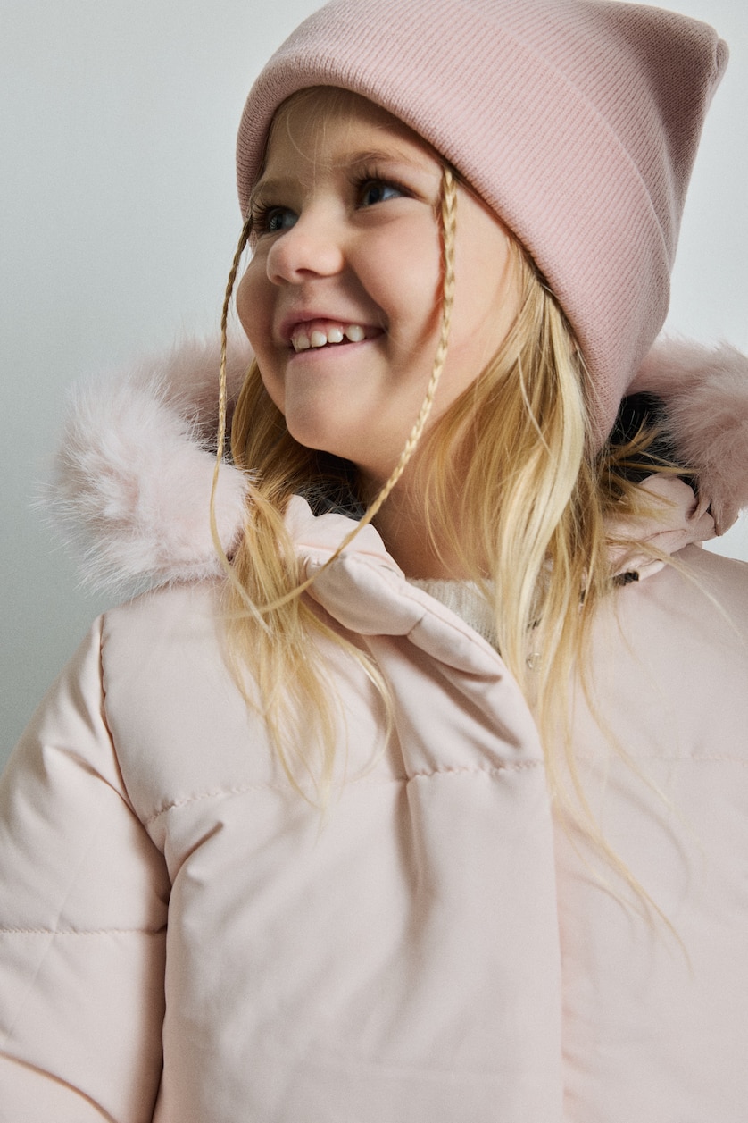 BÉBÉ FILLE Rose Clair Manteau à capuche pour bébé fille