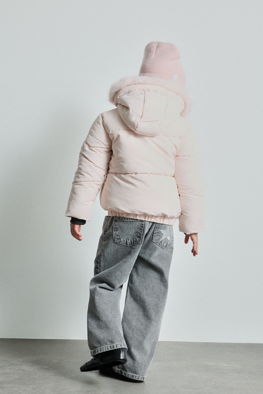BÉBÉ FILLE Rose Clair Manteau à capuche pour bébé fille