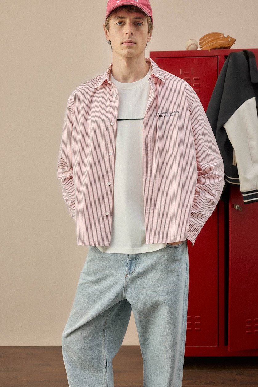 Ерлер экру Boxy Fit жейде