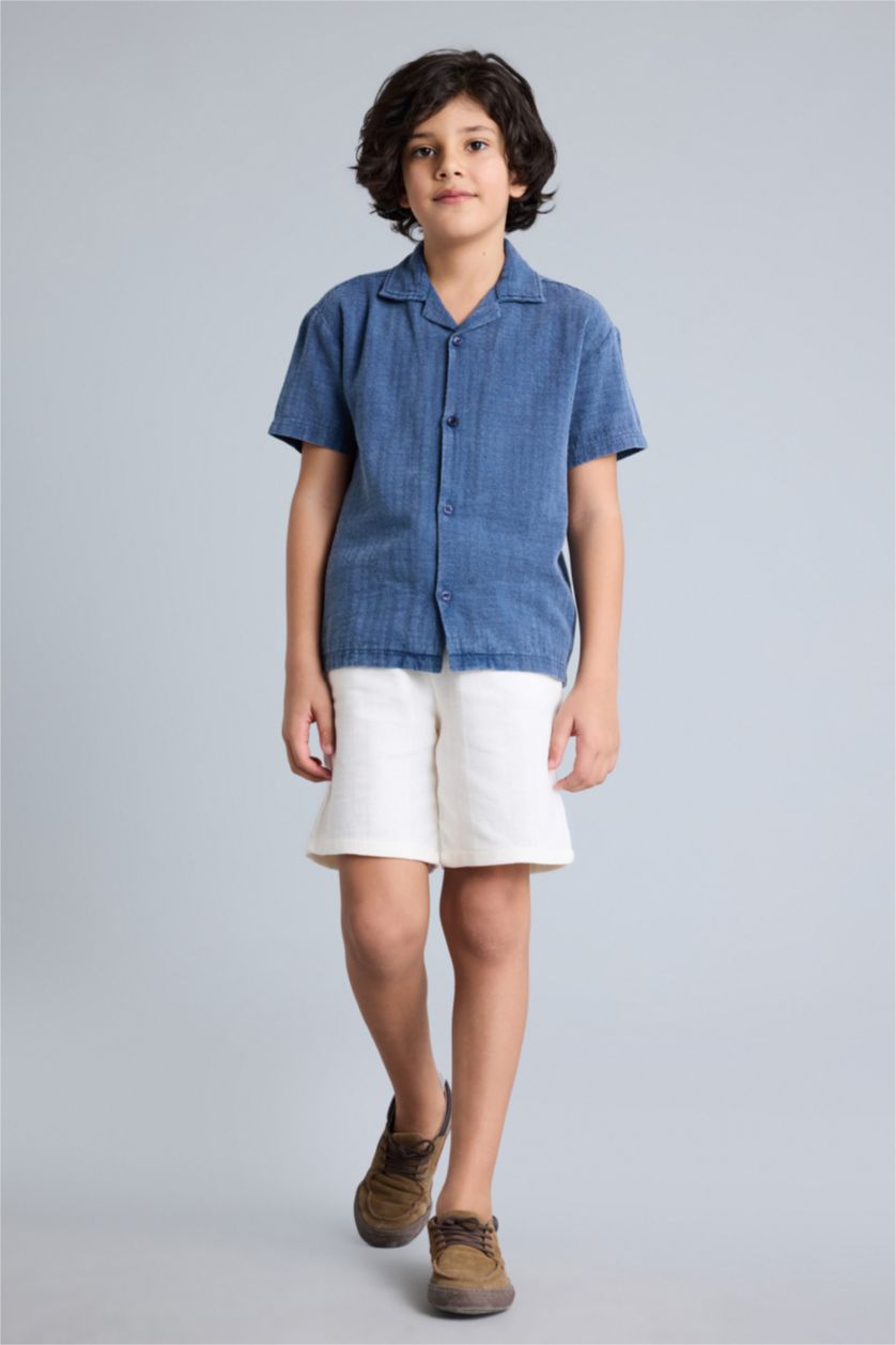 Erkek Çocuk - Genç Erkek Ekru Şort Erkek Çocuk