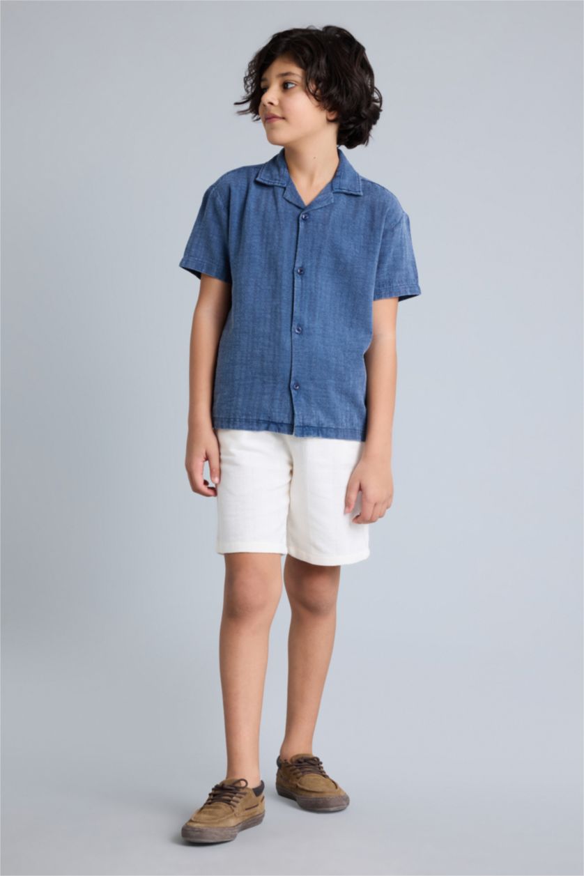 Erkek Çocuk - Genç Erkek Ekru Şort Erkek Çocuk