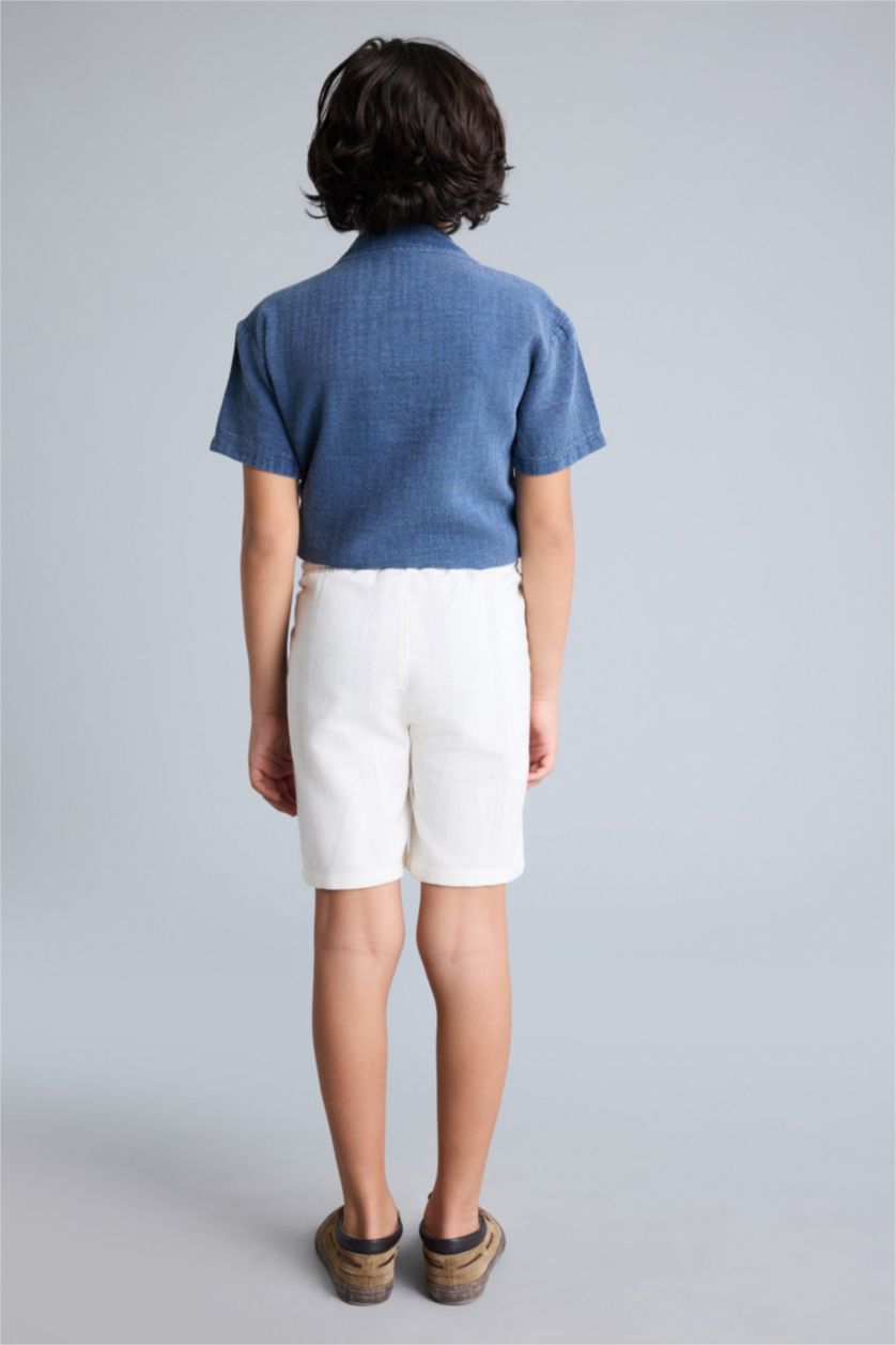 Erkek Çocuk - Genç Erkek Ekru Şort Erkek Çocuk