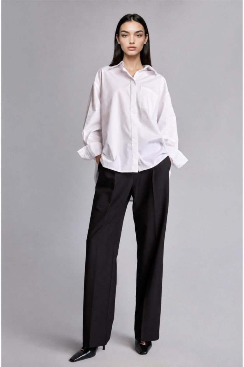 Әйелдерге қара Wide Leg шалбар