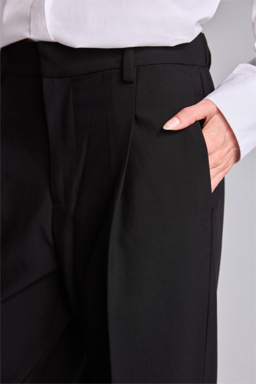Әйелдерге қара Wide Leg шалбар