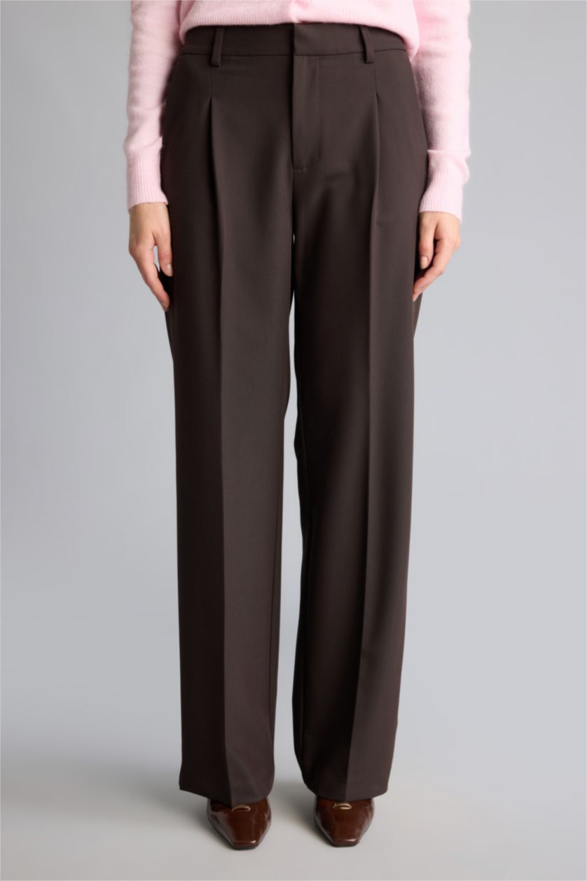 Әйелдерге Қоңыр Wide Leg шалбар