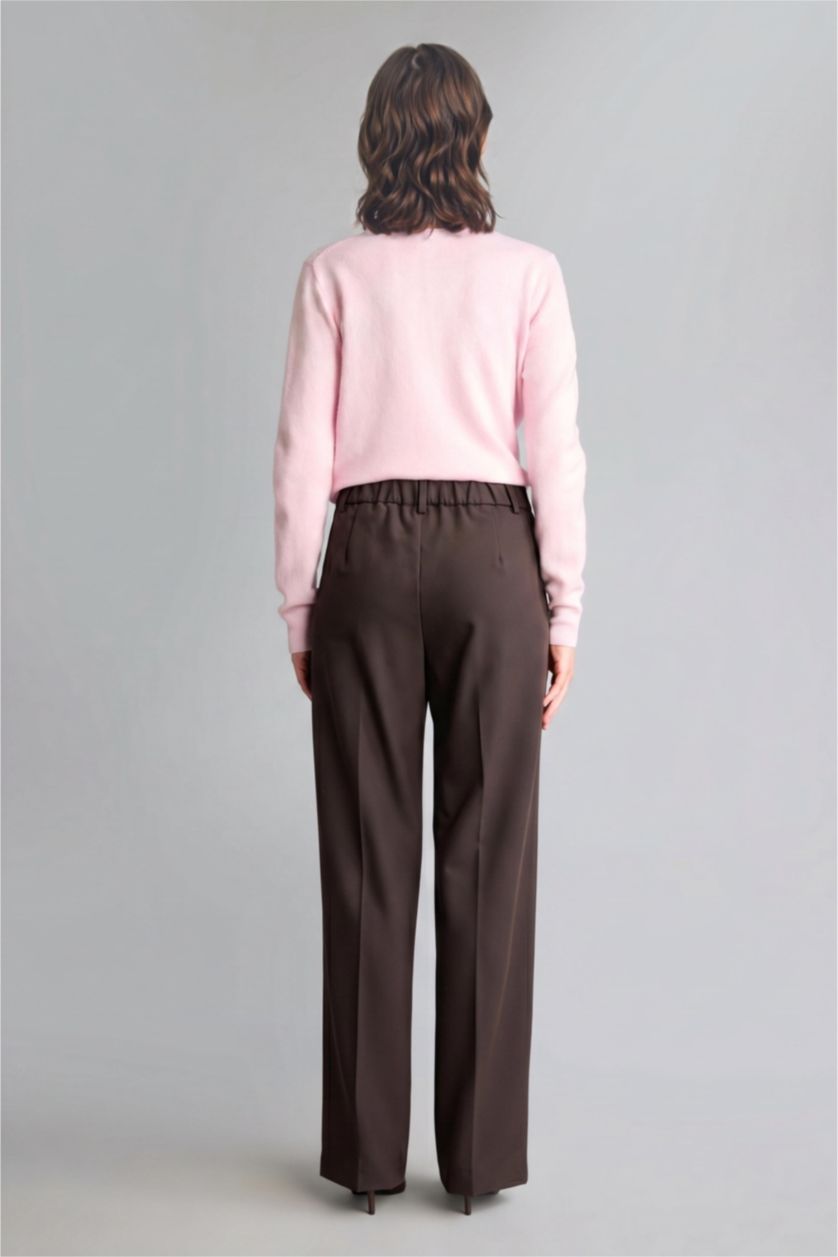 Әйелдерге Қоңыр Wide Leg шалбар