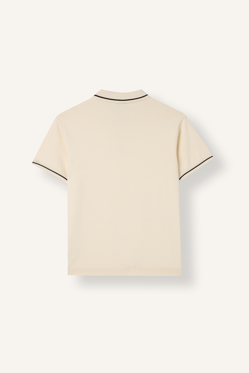 أولاد بيج فاتح Boy Regular Fit Polo Collar Zip-Up Knitted Basic T-Shirt