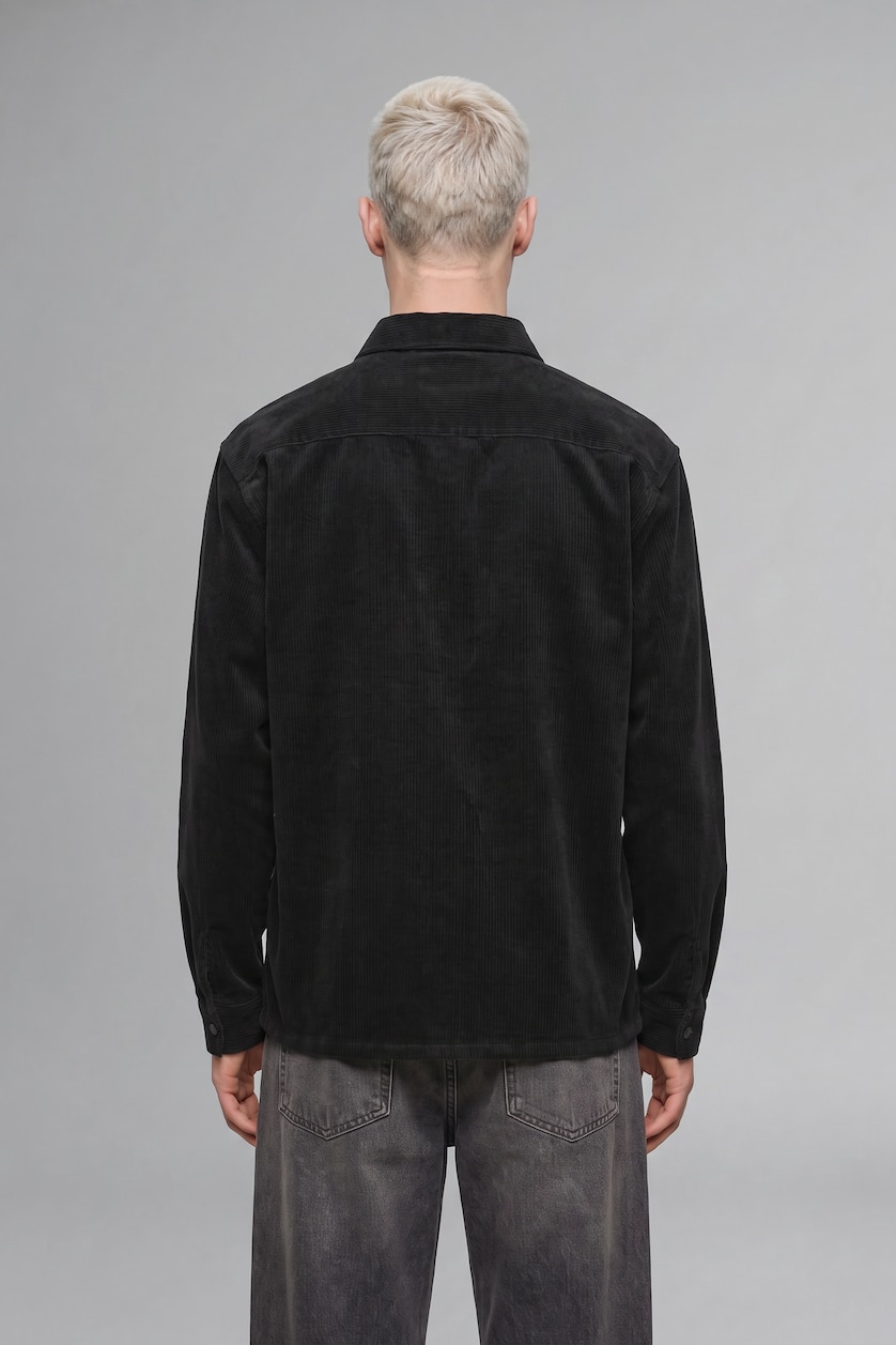 MAN Anthracite Boxy Fit Cotton Long Sleeve Shirt