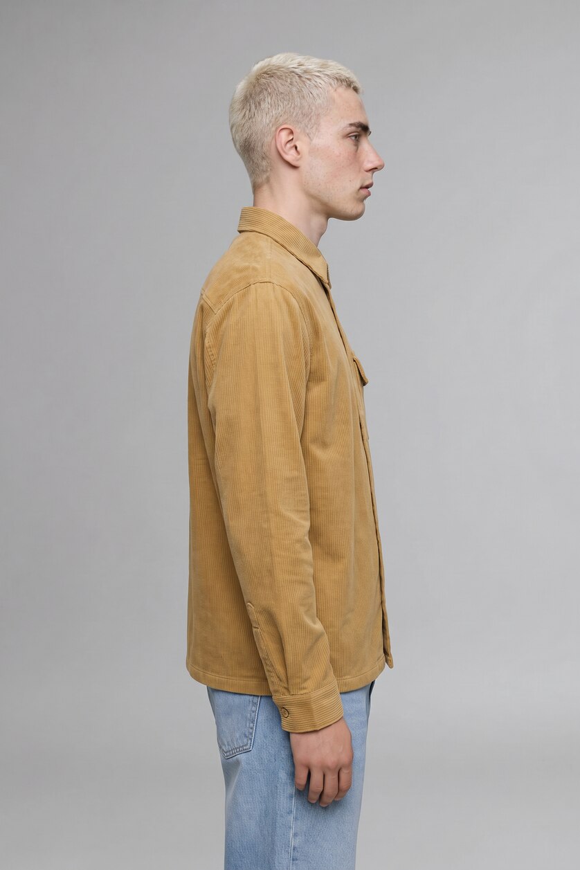 Men Vison Boxy Fit Cotton Long Sleeve Shirt