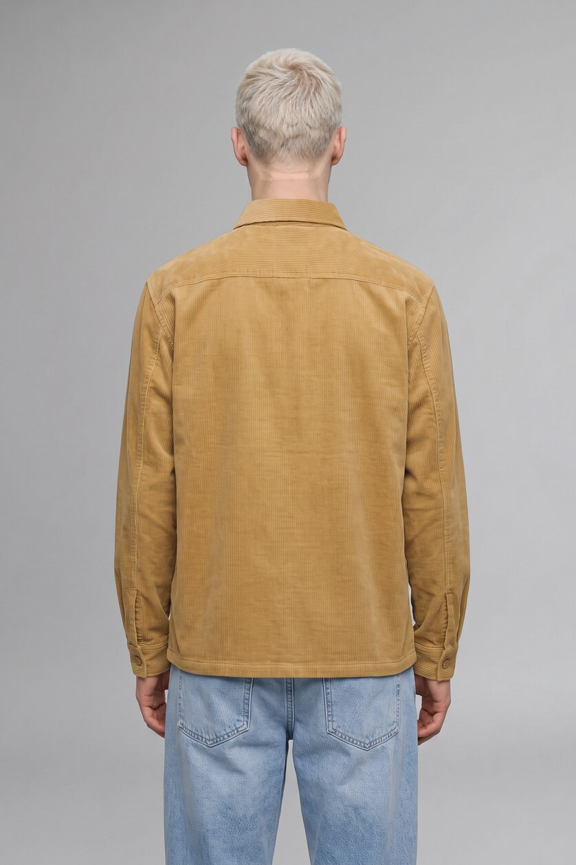 Men Vison Boxy Fit Cotton Long Sleeve Shirt