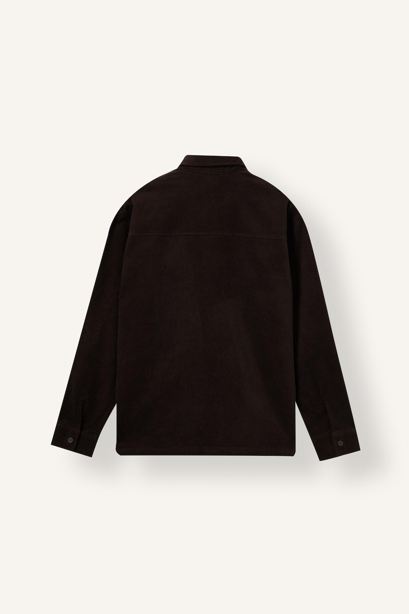 Men Brown Boxy Fit Cotton Long Sleeve Shirt