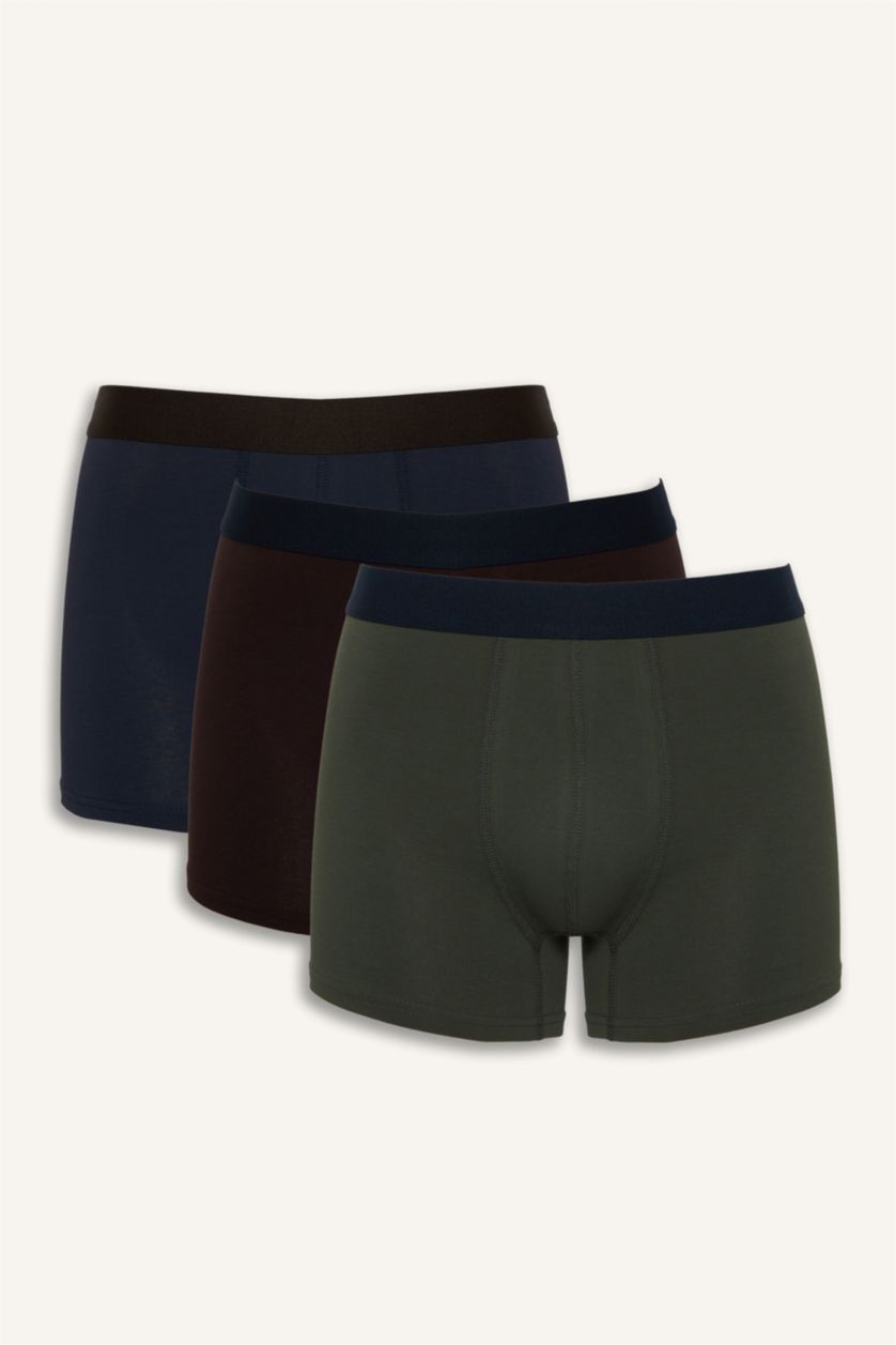 Erkek Haki Regular Fıt 3'lü Boxer