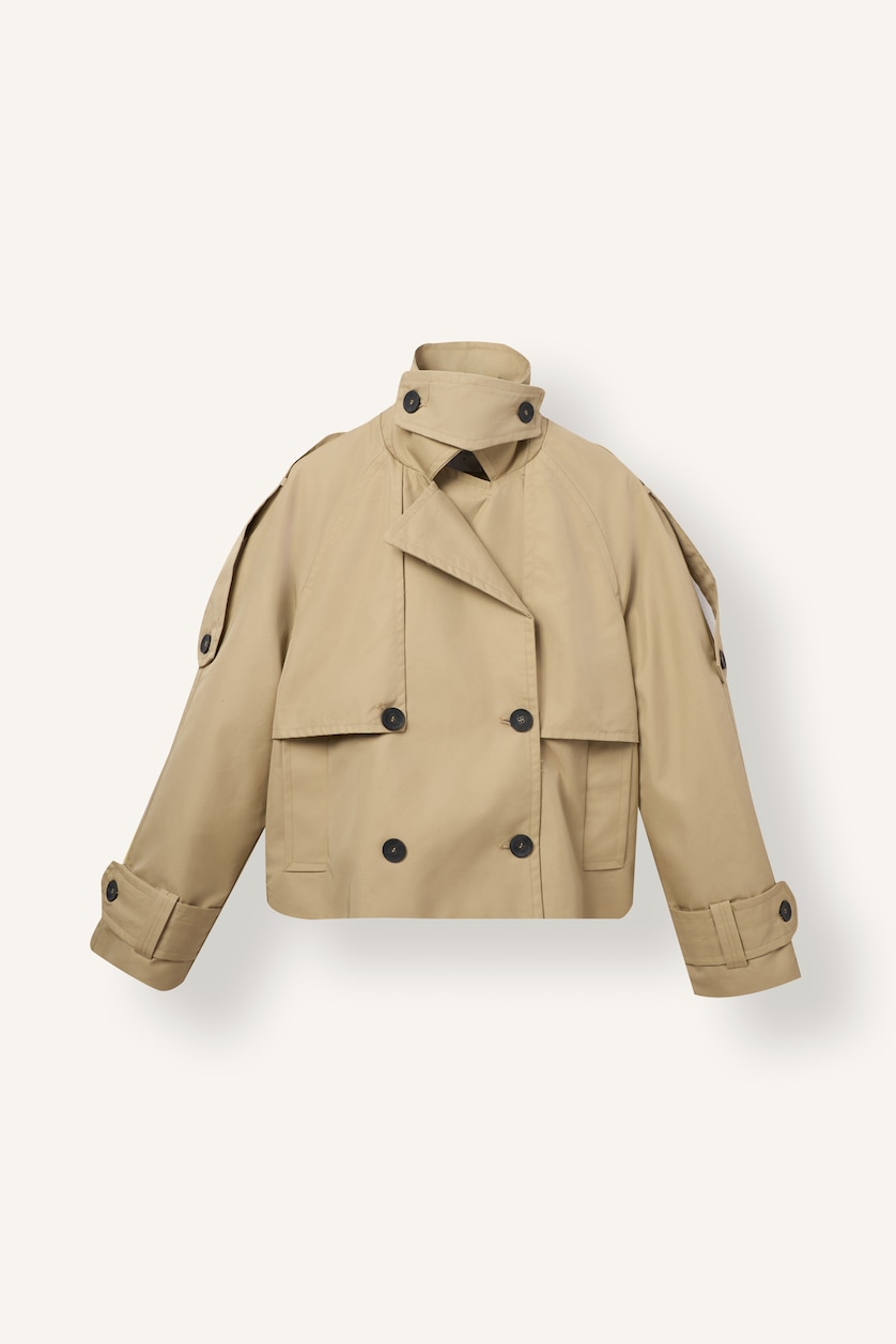 FEMME Écru Trench court Coupe décontractée