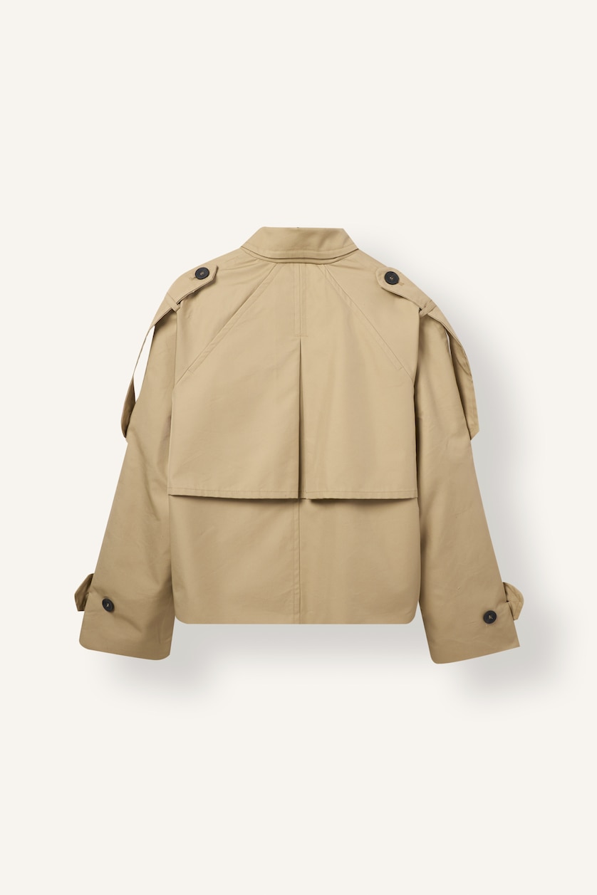 FEMME Écru Trench court Coupe décontractée