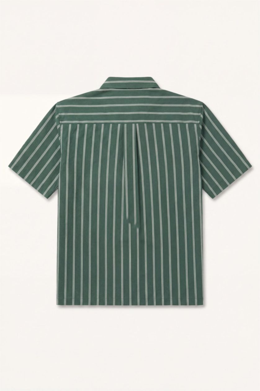 HOMME Vert Chemise boxy à manches courtes