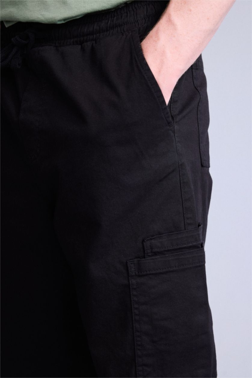 Erkek Siyah Baggy Fıt Pantolon