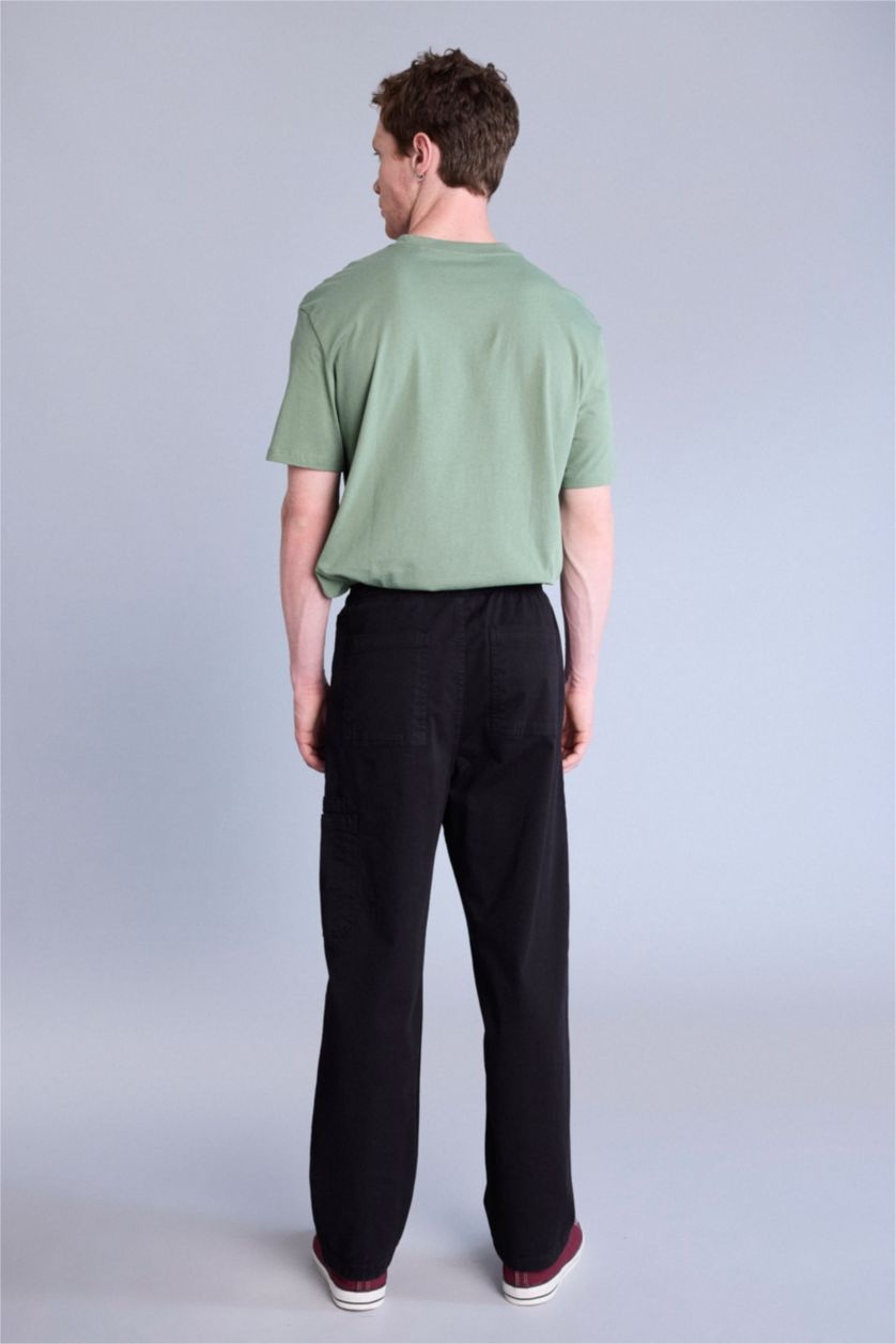 Erkek Siyah Baggy Fıt Pantolon