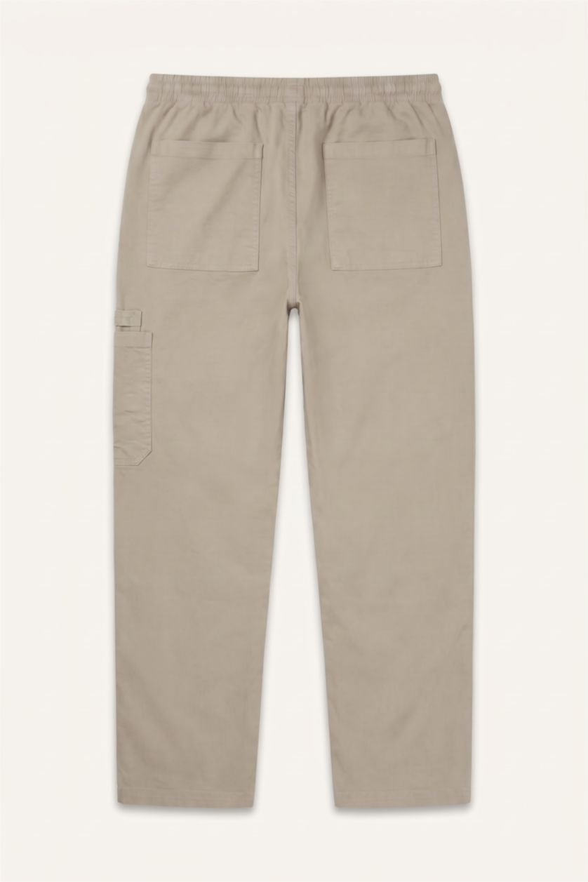 Erkek Haki Baggy Fıt Kargo Cepli Pantolon