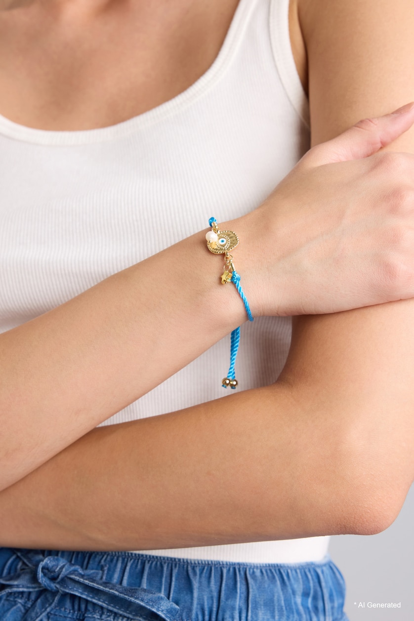 WOMAN Blue Berrin Özkan x Defacto Blue Beaded Bracelet