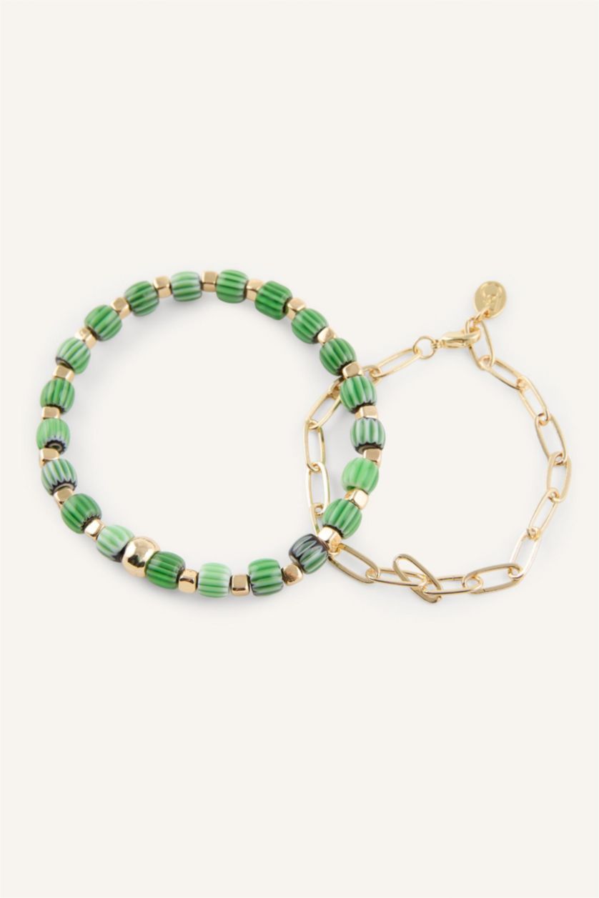 Women Green 2 piece Bracelet