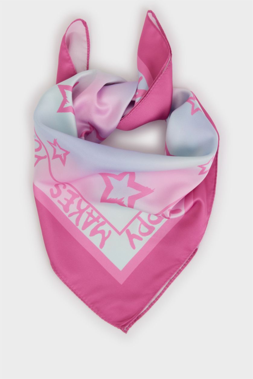 Girls & Teens Fushsia Girl Printed Foulard