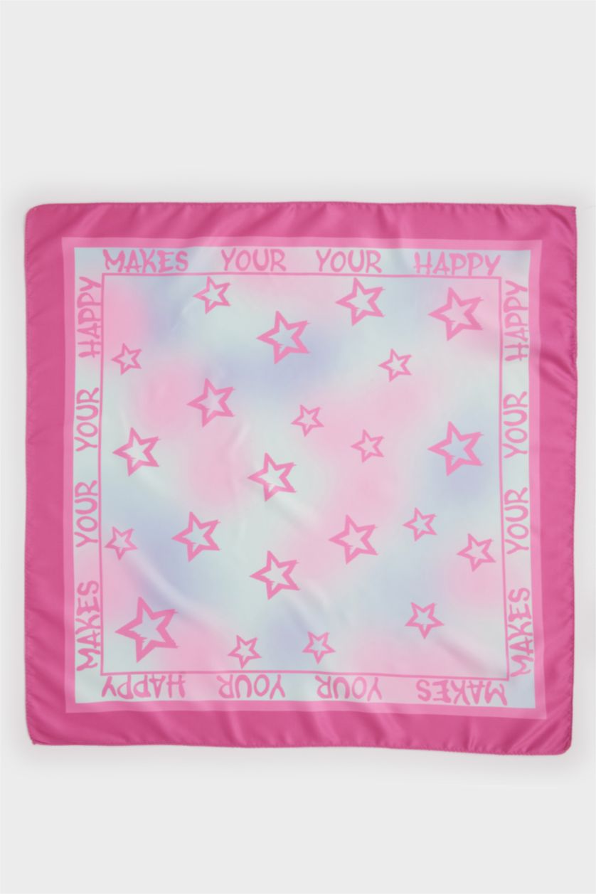 Girls & Teens Fushsia Girl Printed Foulard