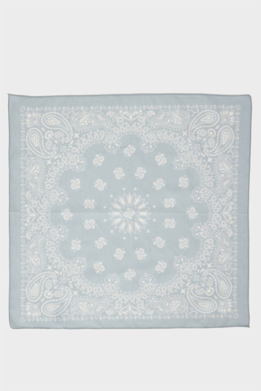 Girls & Teens Blue سكارف بناتي منقوش قطن