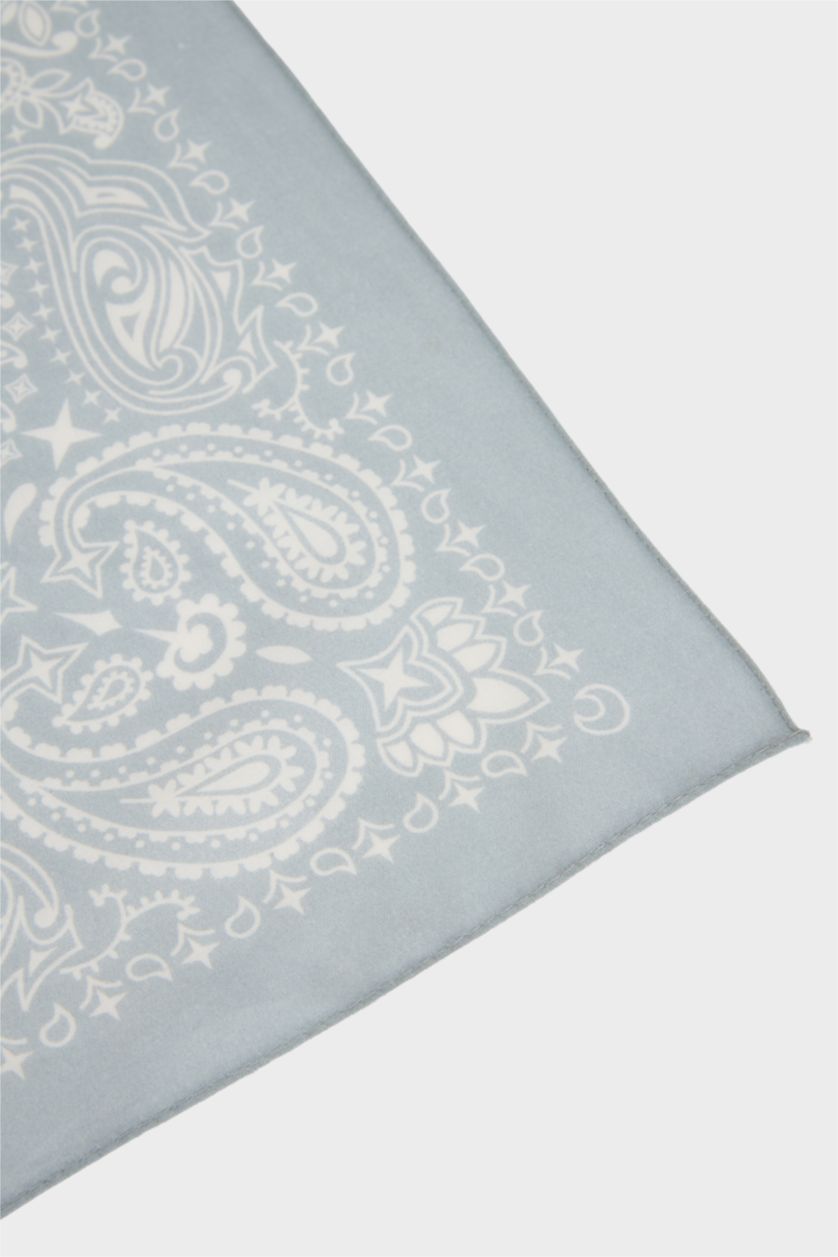 Girls & Teens Blue سكارف بناتي منقوش قطن