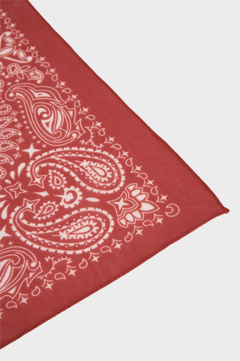 Girls & Teens Red سكارف بناتي منقوش قطن