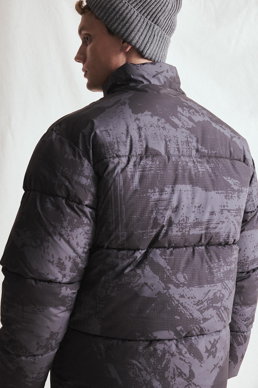Men Black Regular Fit Mock-Neck Zippered Waterproof Jacket