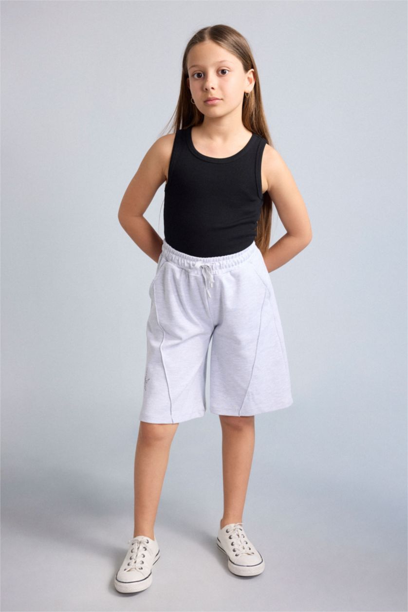 Young Girls - Teen Girls Light Grey Melange Shorts