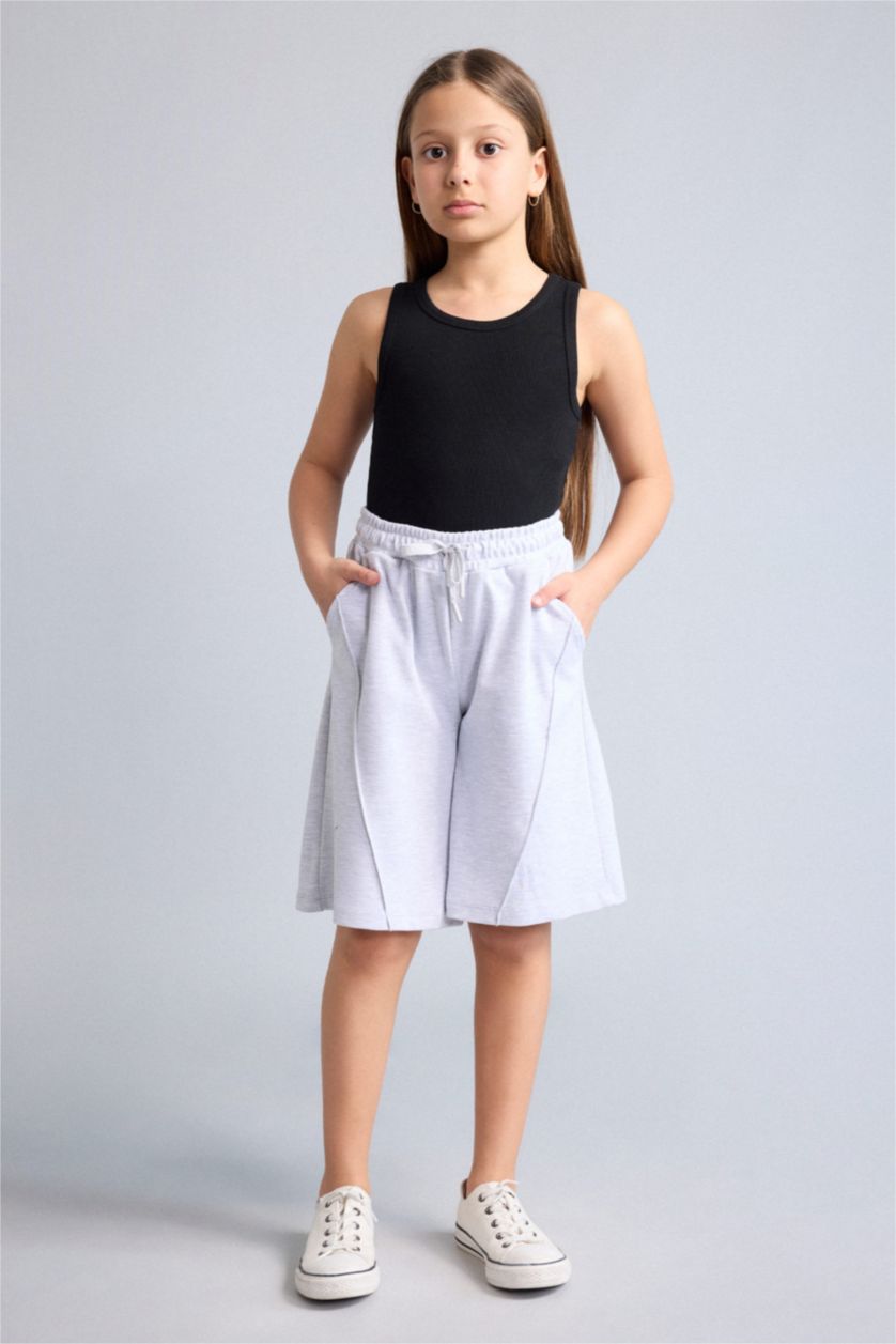 Young Girls - Teen Girls Light Grey Melange Shorts