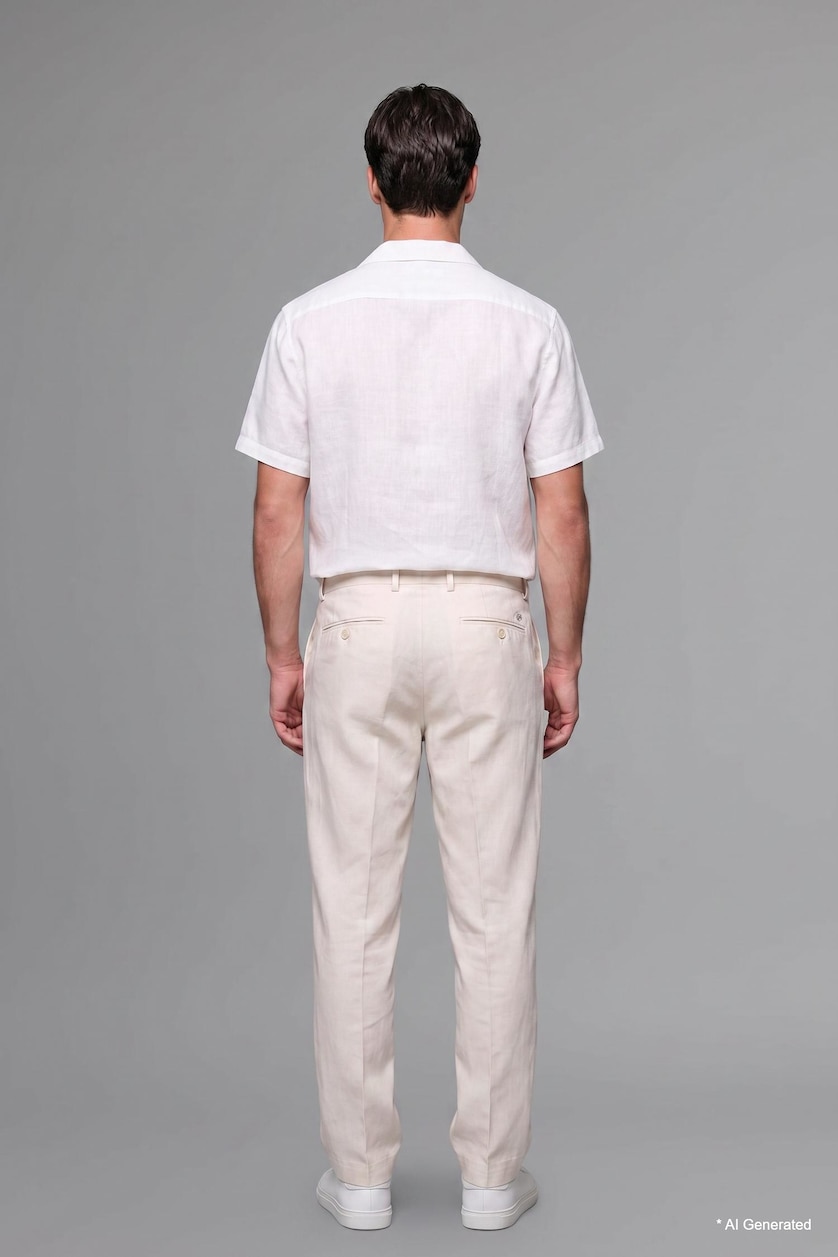 MAN Stone Relaxed Fit 100% Cotton Straight Leg Chino Trousers