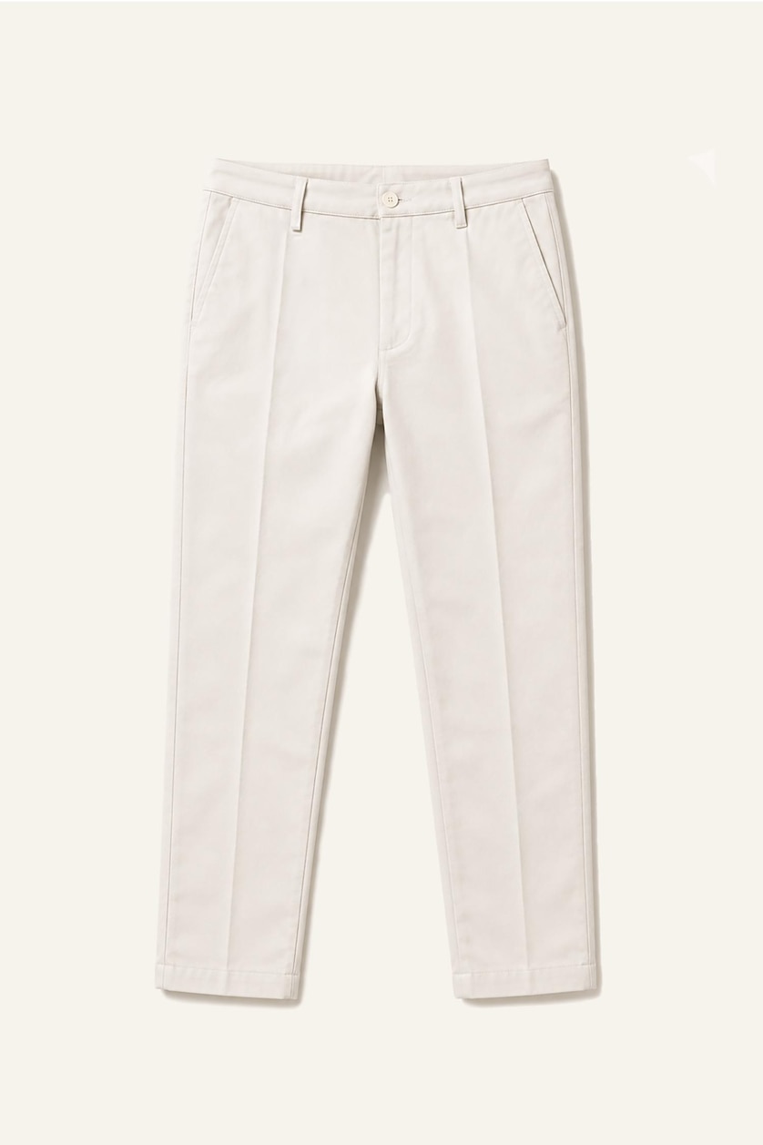 MAN Stone Relaxed Fit 100% Cotton Straight Leg Chino Trousers