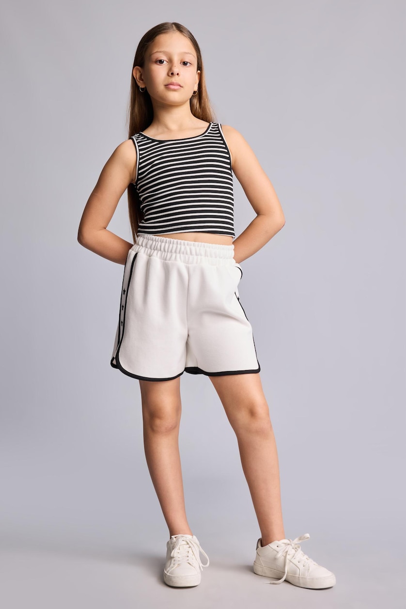 GIRLS & TEENS Ecru Girl Pique Shorts