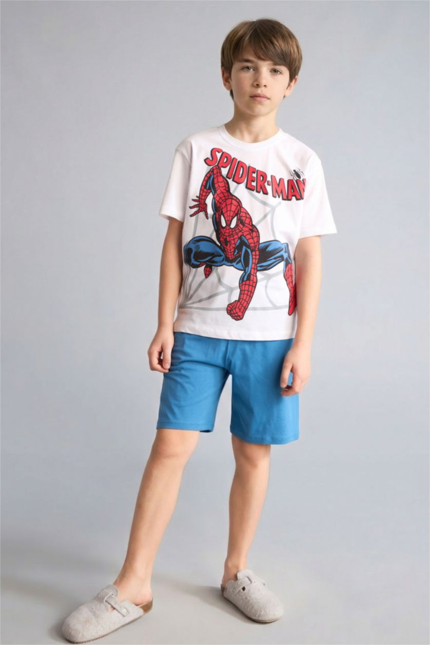 Boys & Teens White 2 piece Regular Fit Licensed by Marvel Knitted Pyjamas