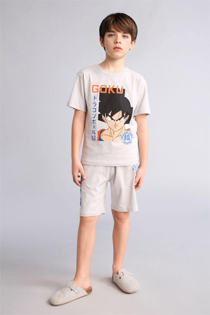 Erkek Çocuk - Genç Erkek Açık Gri Dragon Ball 2'Li Takım Erkek Çocuk