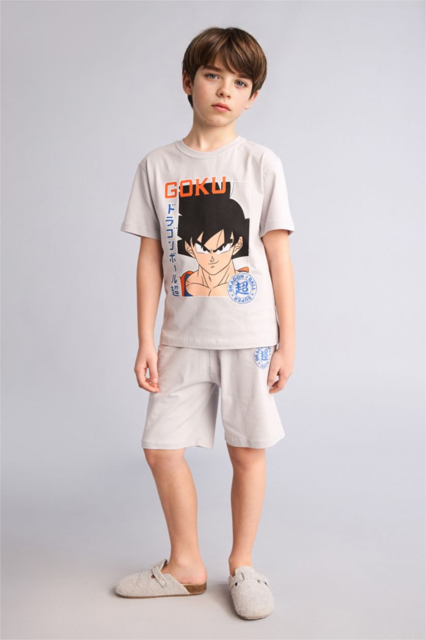 Erkek Çocuk - Genç Erkek Açık Gri Dragon Ball 2'Li Takım Erkek Çocuk