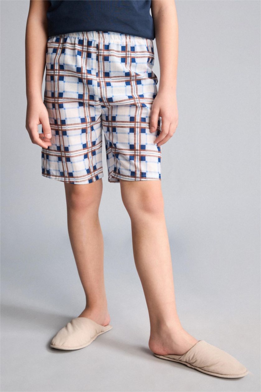 Young Boys - Teen Boys NAVY 2 piece Regular Fit Printed Knitted Pyjamas