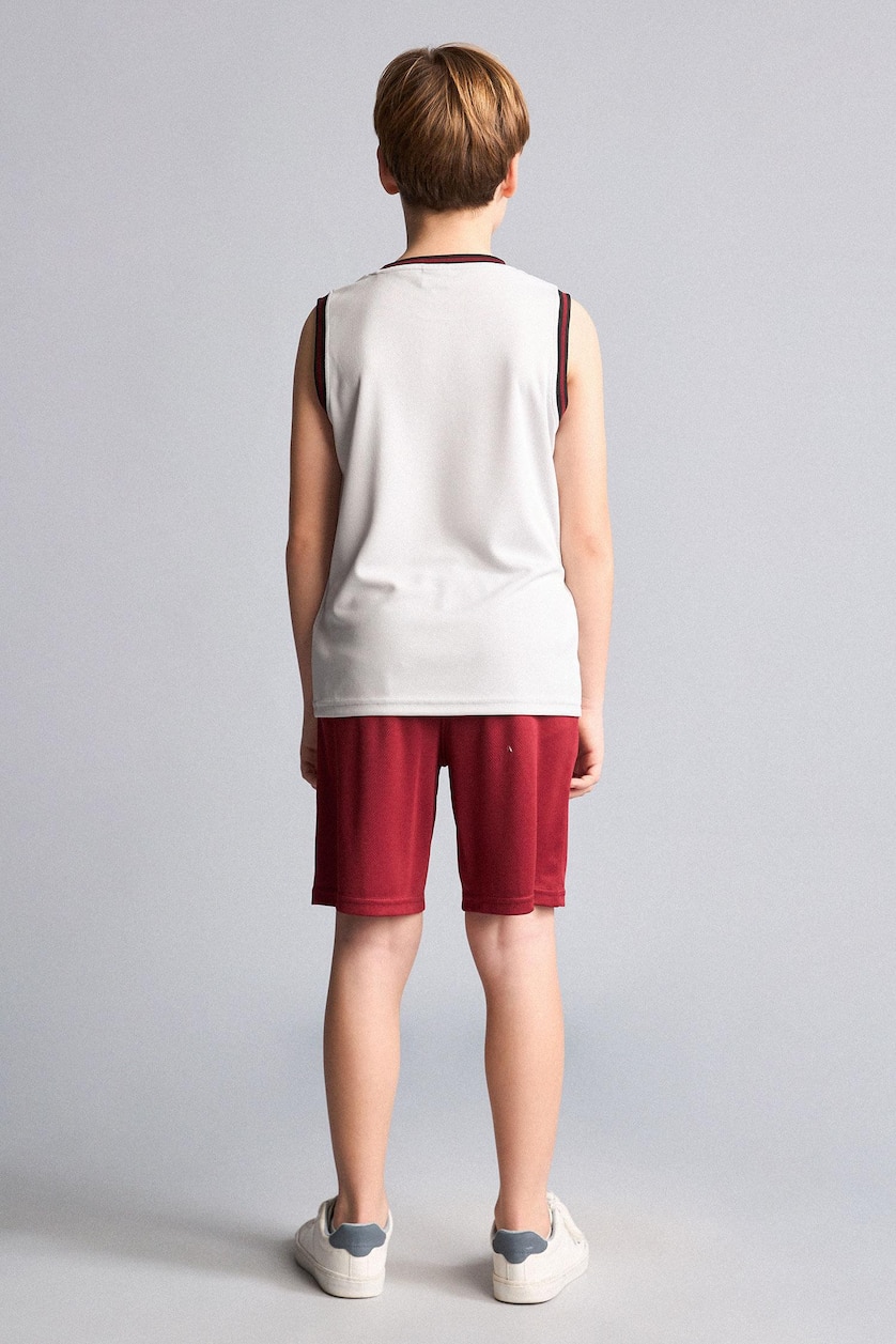 Boys & Teens Light Grey سيت قطعتين قماش شبك لون رمادي فاتح للأولاد