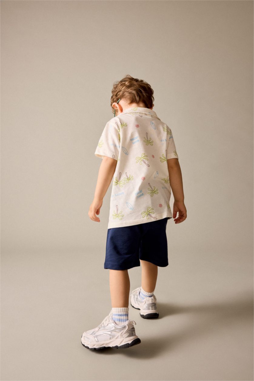 مولود ذكر بيج فاتح Baby Boy 2 piece Regular Fit Set