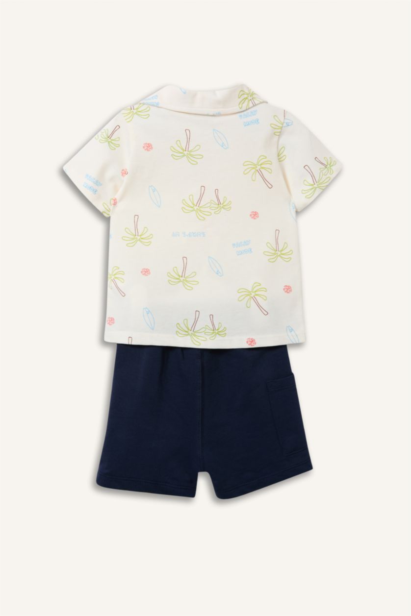 Baby Boys Ecru 2 piece Regular Fit Set