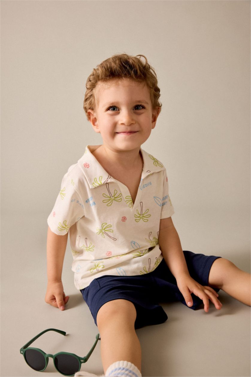 مولود ذكر بيج فاتح Baby Boy 2 piece Regular Fit Set