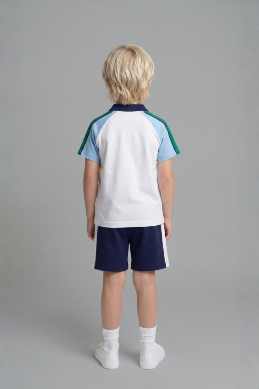 Baby Boys White 2 piece Regular Fit Animal Set