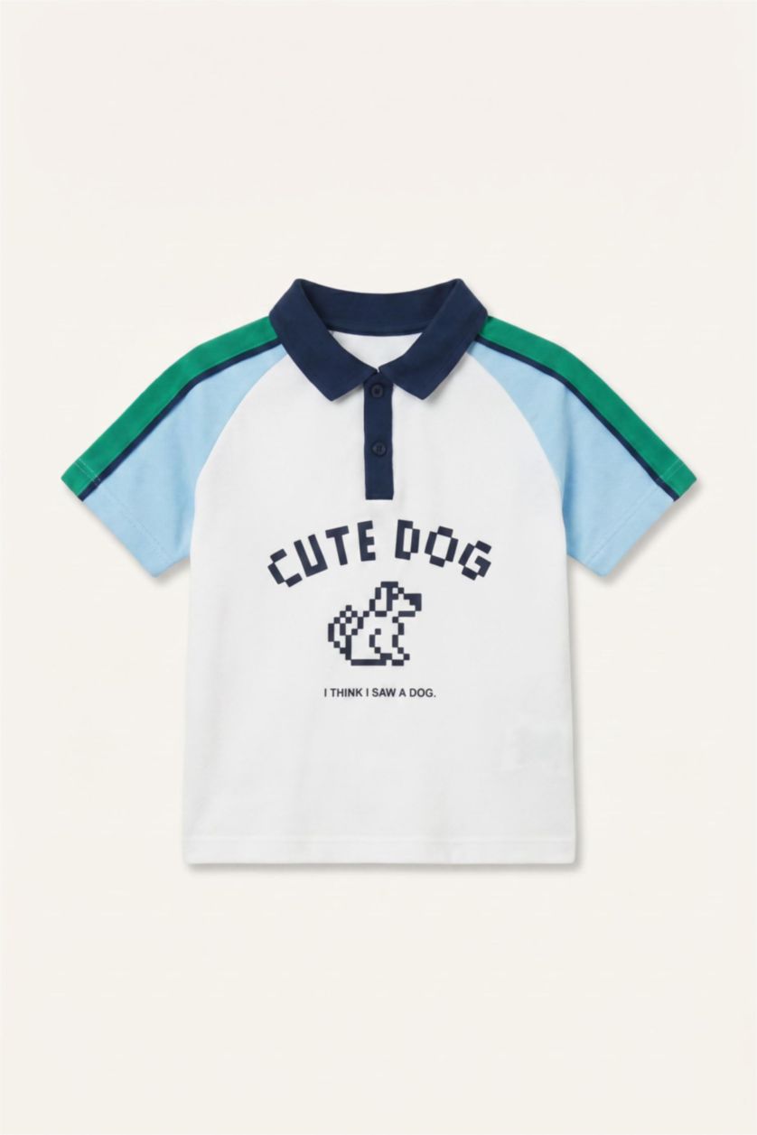 Baby Boys White 2 piece Regular Fit Animal Set