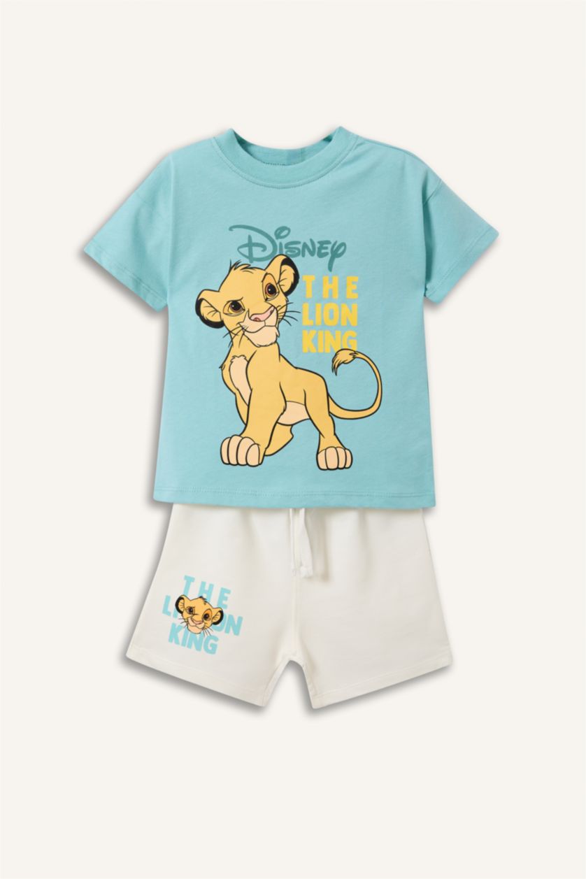 Baby Boys Light Green 2 piece Regular Fit Lion King Licensed Set