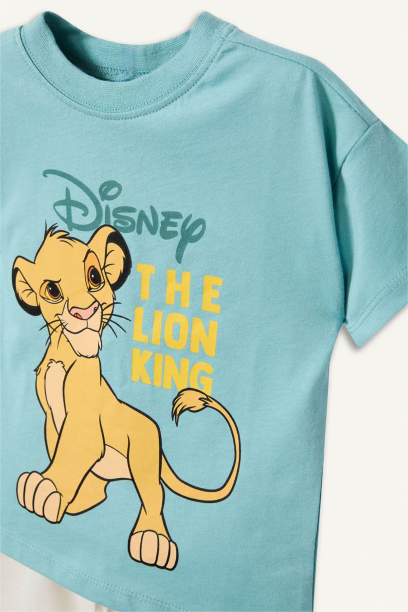 Baby Boys Light Green 2 piece Regular Fit Lion King Licensed Set