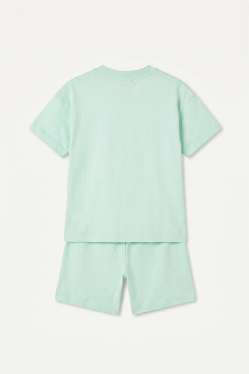 BABY BOY Parlak Açık Yeşiil 2 piece Regular Fit Lilo & Stitch Licensed Set